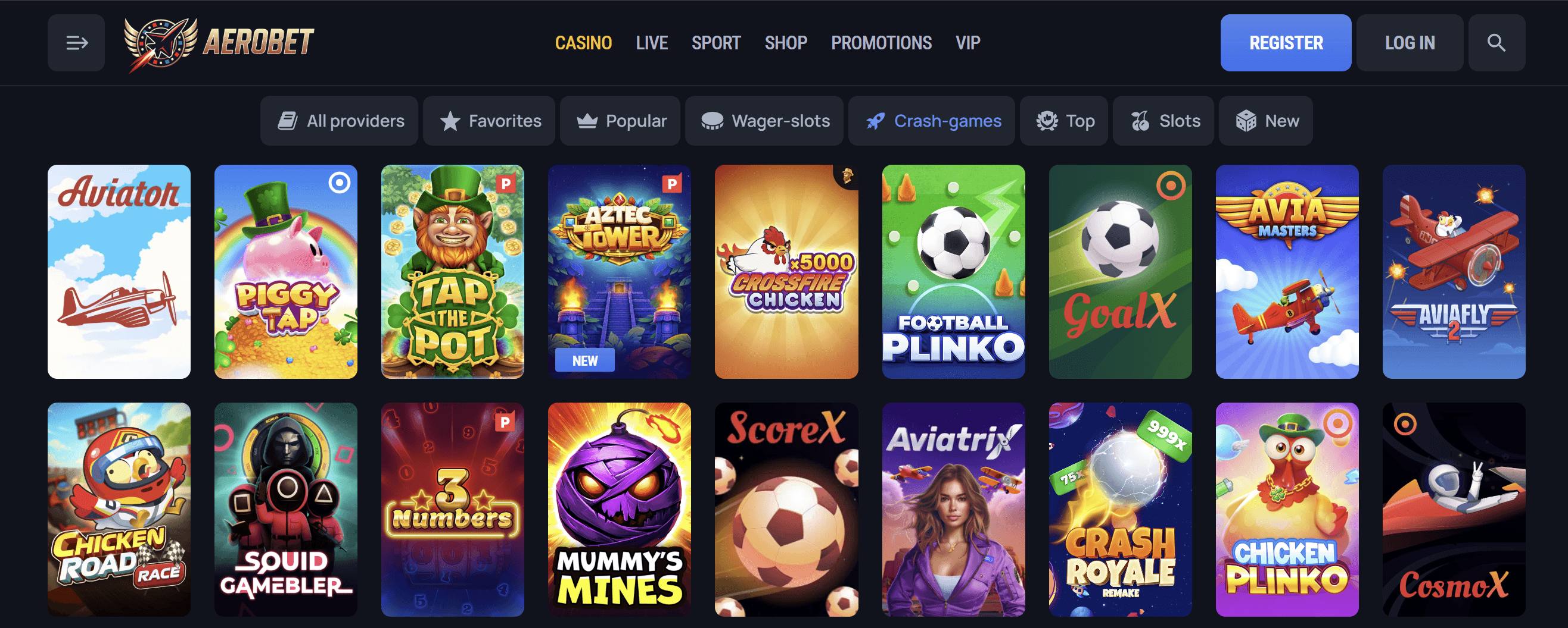 aerobet crash games