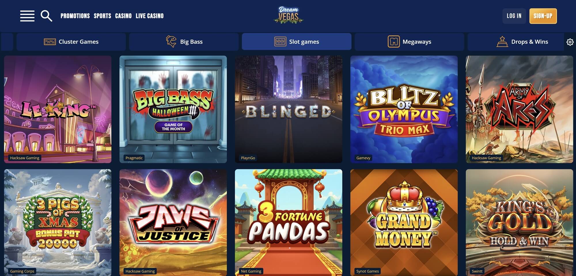 dreamvegas slots