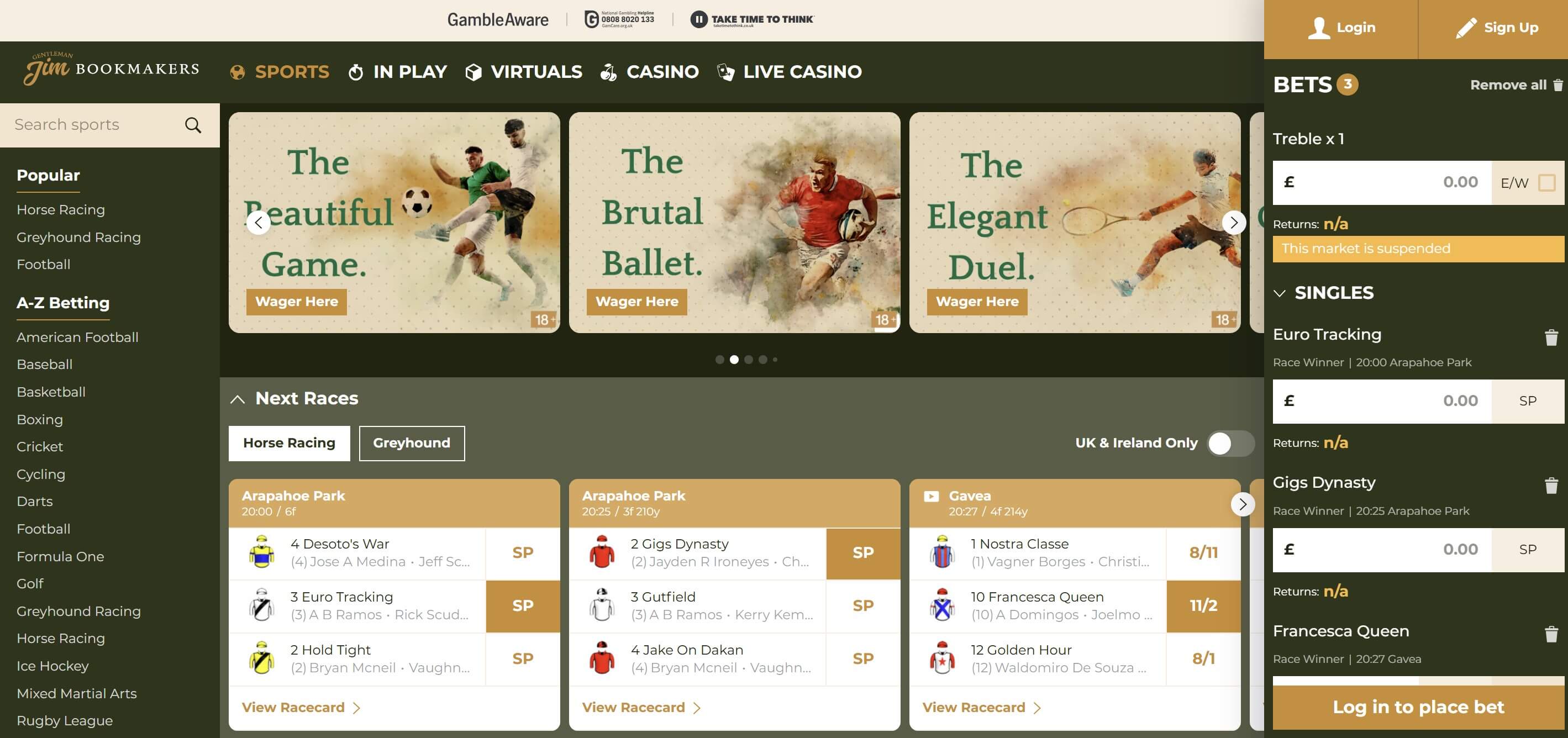 Gentleman jim sportsbook