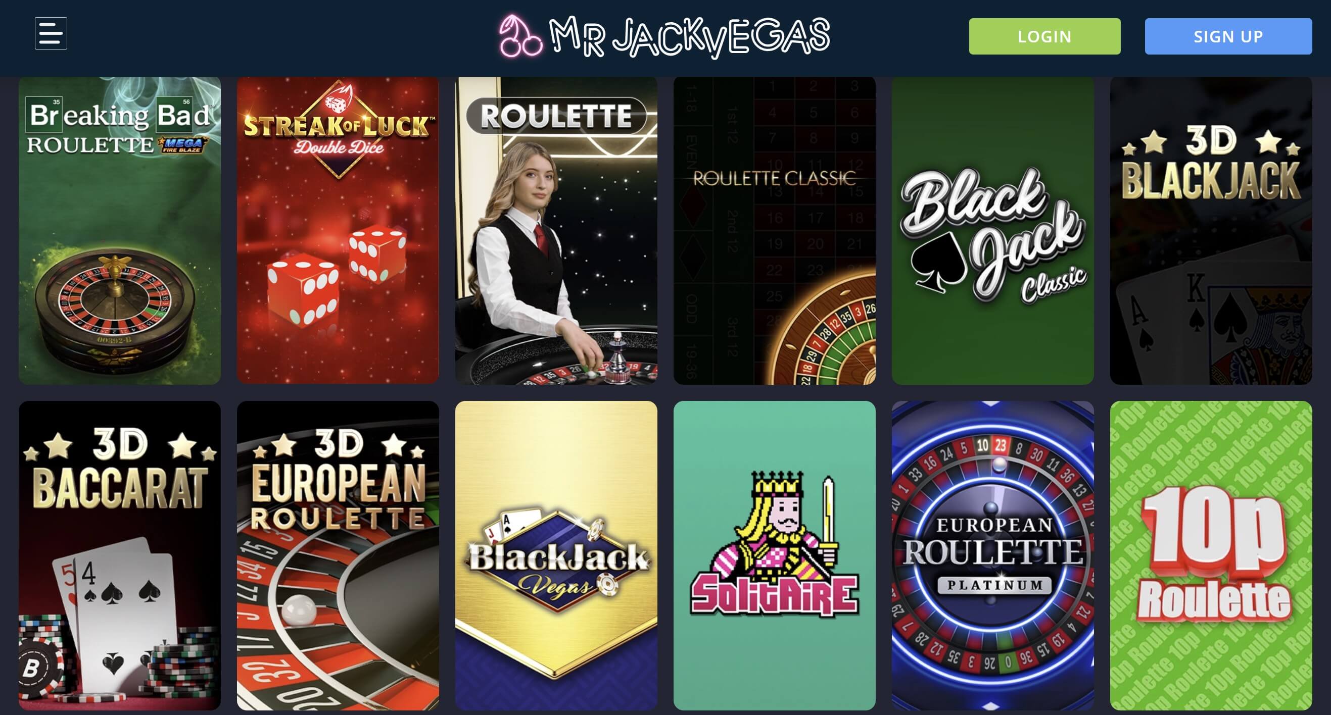 classic casino games at mr jack vegas