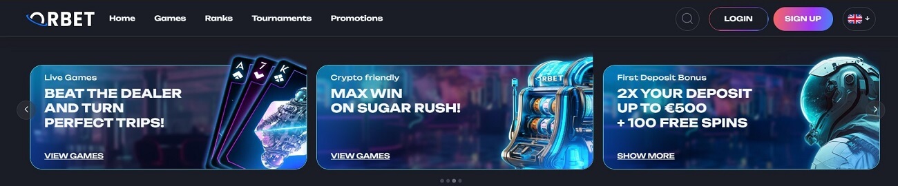 orbet casino live games, crypt, first deposit bonus